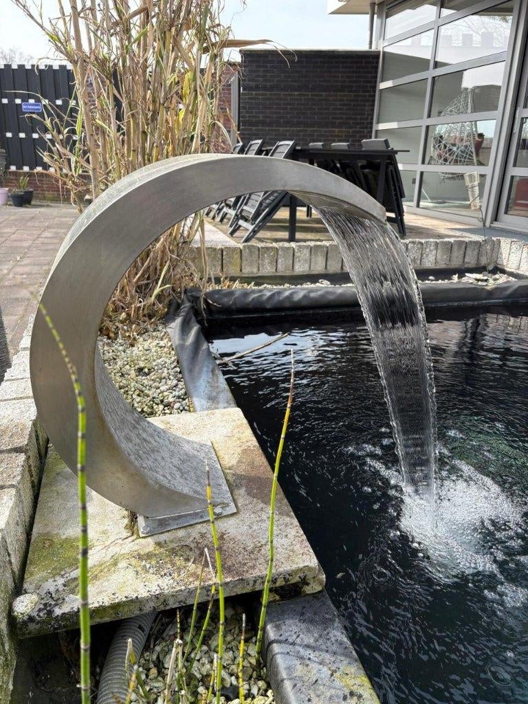 RVS vijver uitloop fontein waterval, Tuin en Terras, Ophalen, Gebruikt, Overige typen