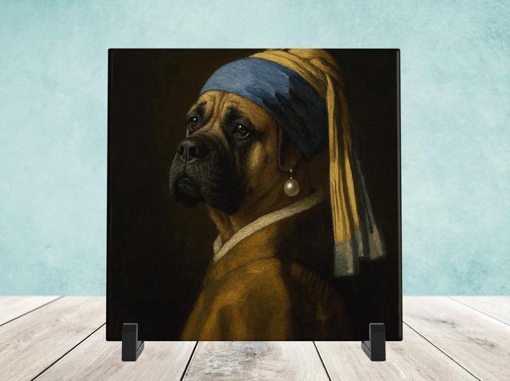 Meisje met de Parel - Engelse Mastiff, Huis en Inrichting, Woonaccessoires | Overige, Nieuw, Verzenden