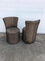 3 stuks horeca stoelen poef bijzet stoelen met rugleuning, Ophalen, Zo goed als nieuw, Stof, Drie