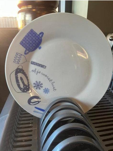 Unox bordje stamp of je worst lust!, Ophalen of Verzenden, Zo goed als nieuw, Overige stijlen, Bord(en)