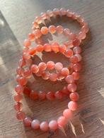 Pink agaat (yan yuen), Sieraden, Tassen en Uiterlijk, Armbanden, Ophalen of Verzenden, Zo goed als nieuw, Roze, Elastiek