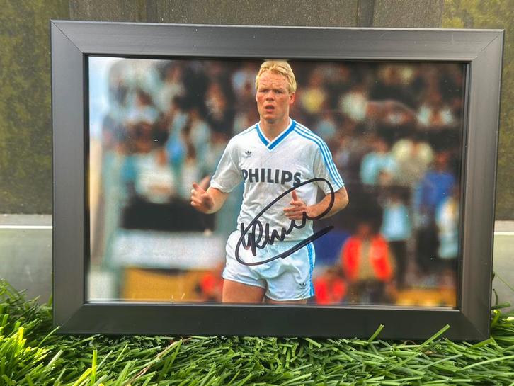Origineel gesigneerde Ronald Koeman foto, Verzamelen, Sportartikelen en Voetbal, Zo goed als nieuw, PSV, Ophalen of Verzenden