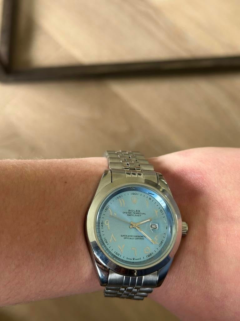 Rolex datejust 41MM custom arabic, Staal, Rolex, Polshorloge, Nieuw