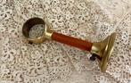 Franse trapleuning gordijnroede houder messing en kersenhout, Ophalen of Verzenden, Zo goed als nieuw