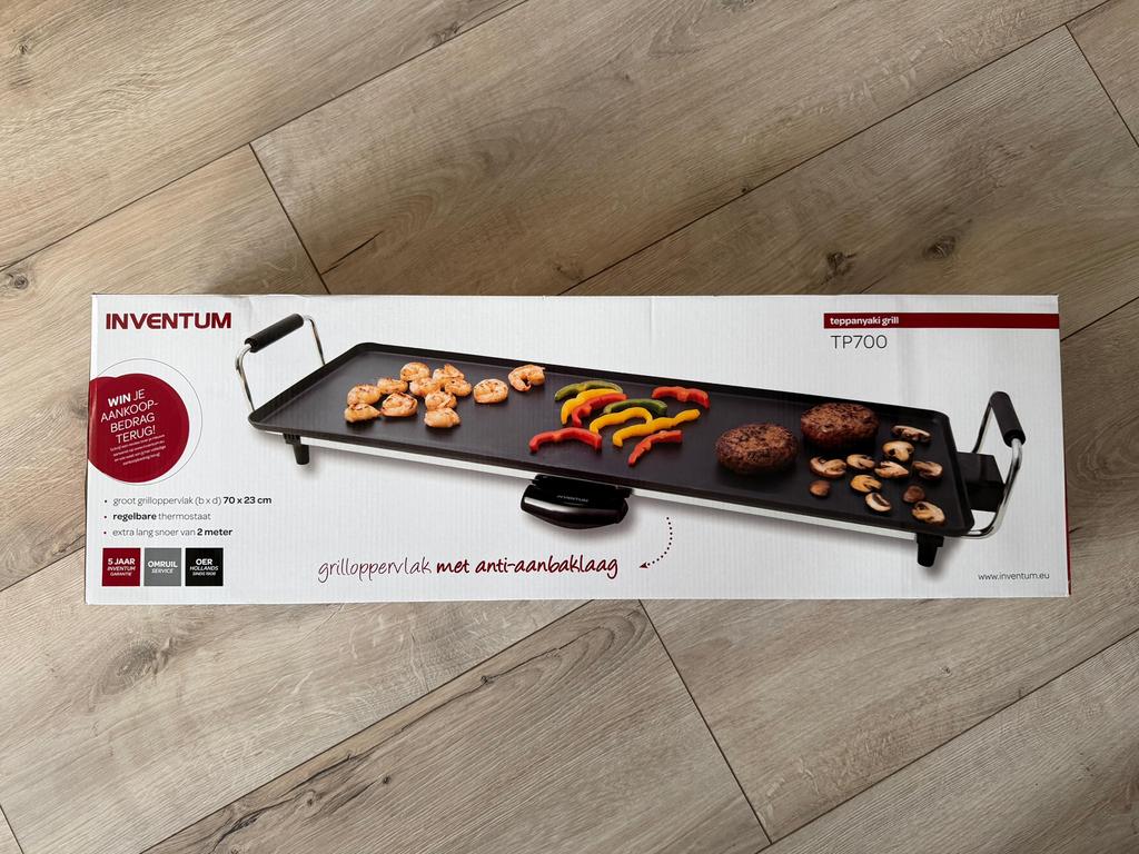 NIEUW in doos!! - Inventum TP700 Teppanyaki grill, Witgoed en Apparatuur, Grillplaten, Ophalen, Zo goed als nieuw