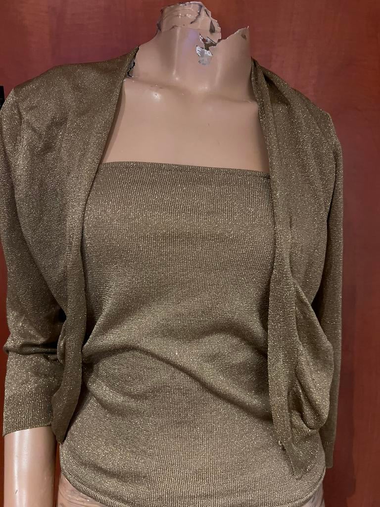 ICEBERG twinset maat xs origineel zgan goudkleurig, Overige kleuren, G, Ophalen of Verzenden, Zo goed als nieuw