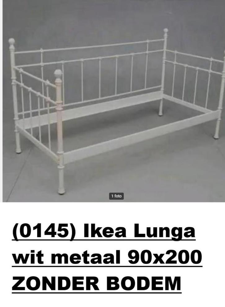 keuze uit gebruikte metalen bedden, zie beschrijving, Huis en Inrichting, Slaapkamer | Bedden, Gebruikt, Eenpersoons, 90 cm, 200 cm