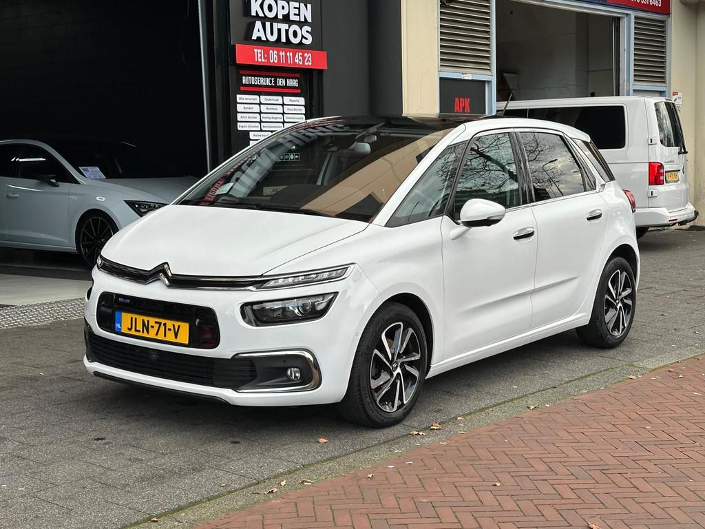 Citroen C4 PICASSO 1.2 PureTech Shine Automaat Leer Navi Cam, Auto's, Citroën, Gebruikt, 1199 cc, 1470 kg, Leder en Stof
