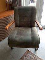 Fauteuil, stoel, olijfgroen, Ophalen, Zo goed als nieuw, 75 tot 100 cm, 50 tot 75 cm