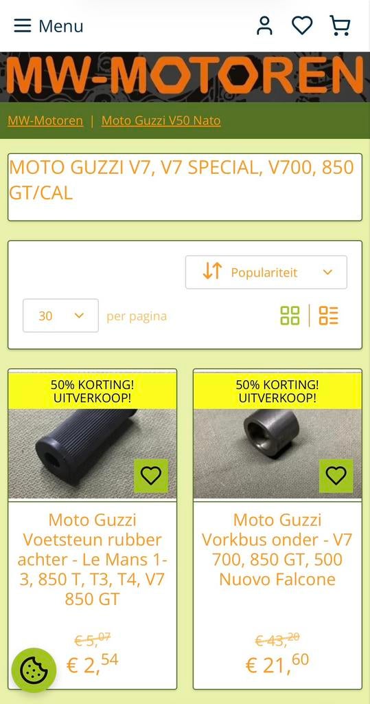 MOTO GUZZI V7, V7 SPECIAL, V700, 850 GT/CAL ONDERDELEN, Motoren, Ophalen, Nieuw