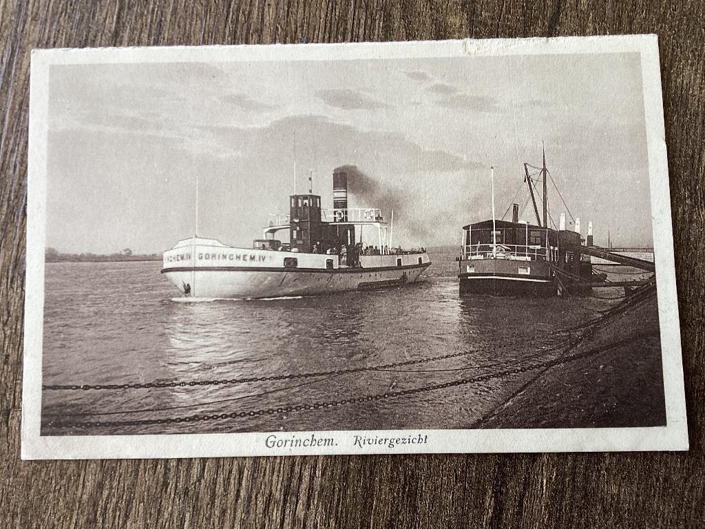 Gorinchem.  Veerboot .  No 5., Ophalen of Verzenden, 1920 tot 1940, Ongelopen, Zuid-Holland