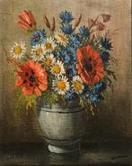 Schilderij Bloemen in Vaas (Herman Openneer), Antiek en Kunst, Kunst | Schilderijen | Klassiek, Ophalen of Verzenden