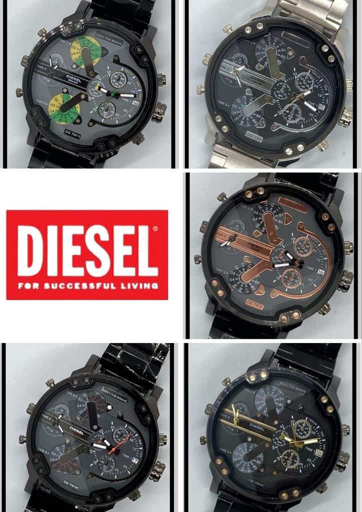 Diesel Mr.Daddy horloge, Ophalen of Verzenden, Nieuw, Zwart, Diesel