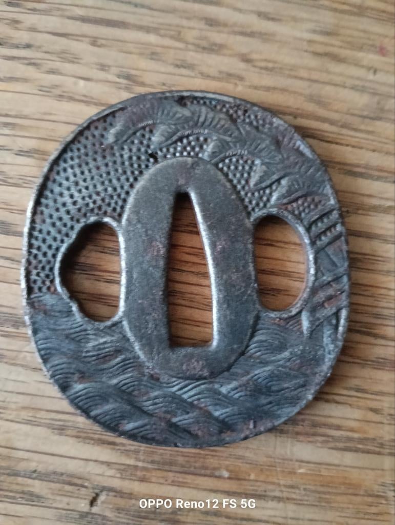 Antieke Japanse Tsuba - Zwaardbeschermer, Antiek en Kunst, Antiek | Overige Antiek, Ophalen of Verzenden