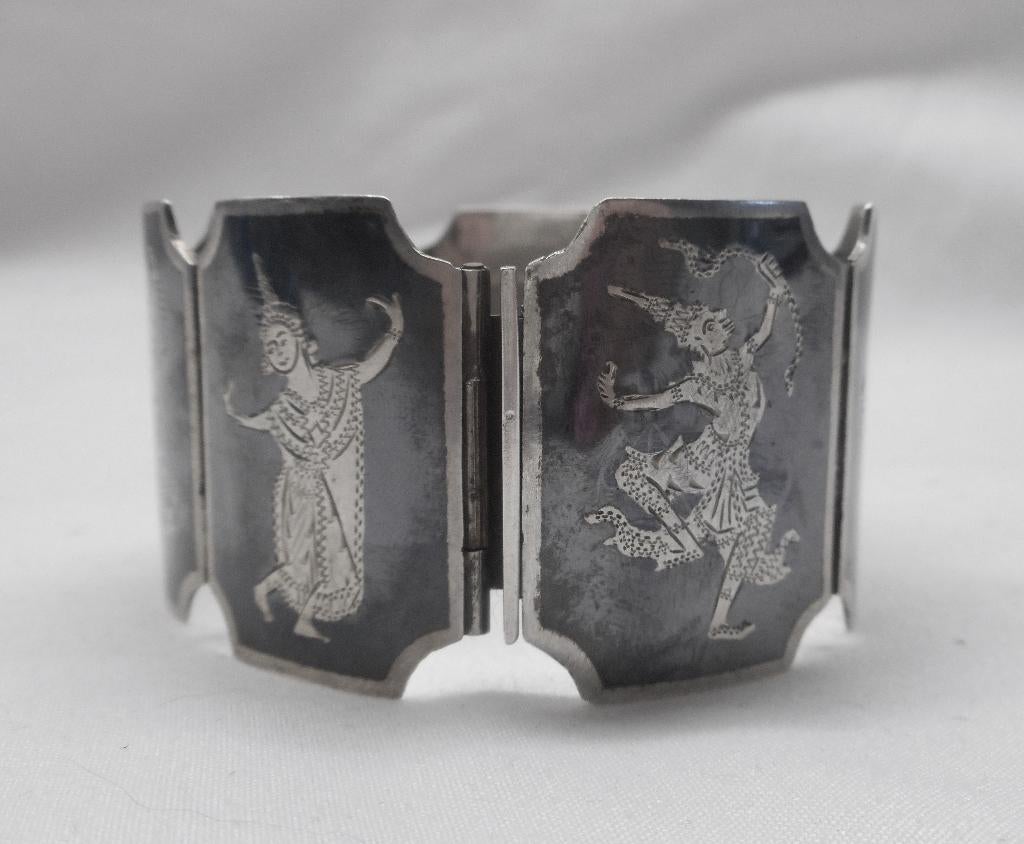 Zilveren antieke royale armband nr.1057, Sieraden, Tassen en Uiterlijk, Antieke sieraden, Verzenden, Zilver, Armband