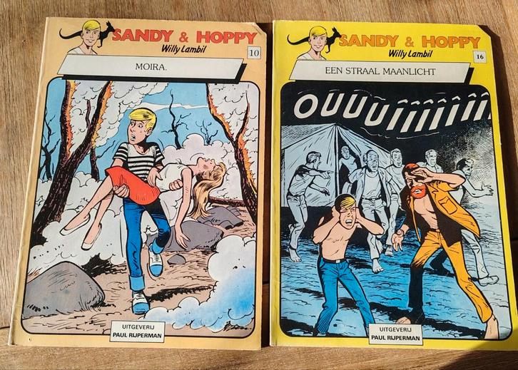 Sandy & Hoppy: Moira en Een Straal Maanlicht (2 stripboeken), Boeken, Stripboeken, Gelezen, Meerdere stripboeken, Ophalen of Verzenden