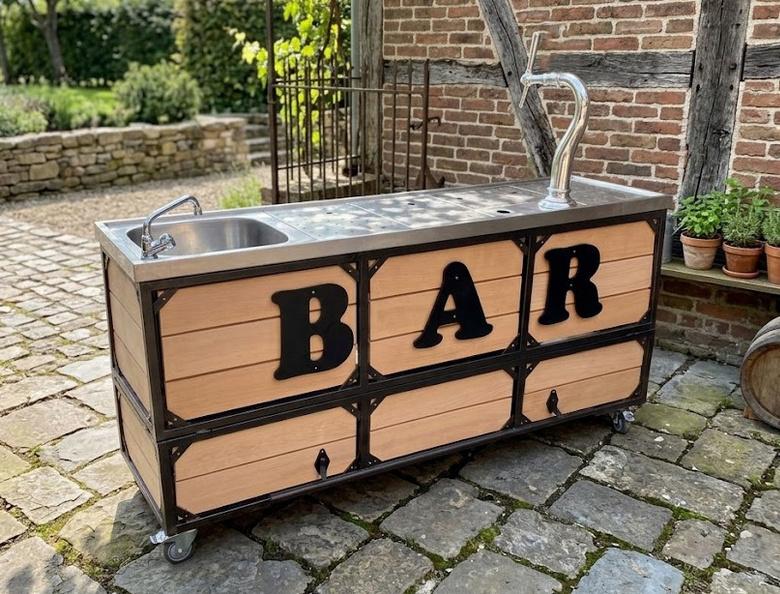 Huren in Limburg: Industriële Biertap Met Spoelbak + CO2, Verzenden, Zo goed als nieuw, Overige