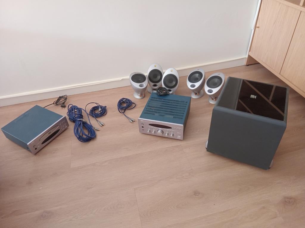 Hoogwaardig 5.1 Surround Geluidssysteem met Versterker, Gebruikt, Losse componenten, Cd-speler, Ophalen