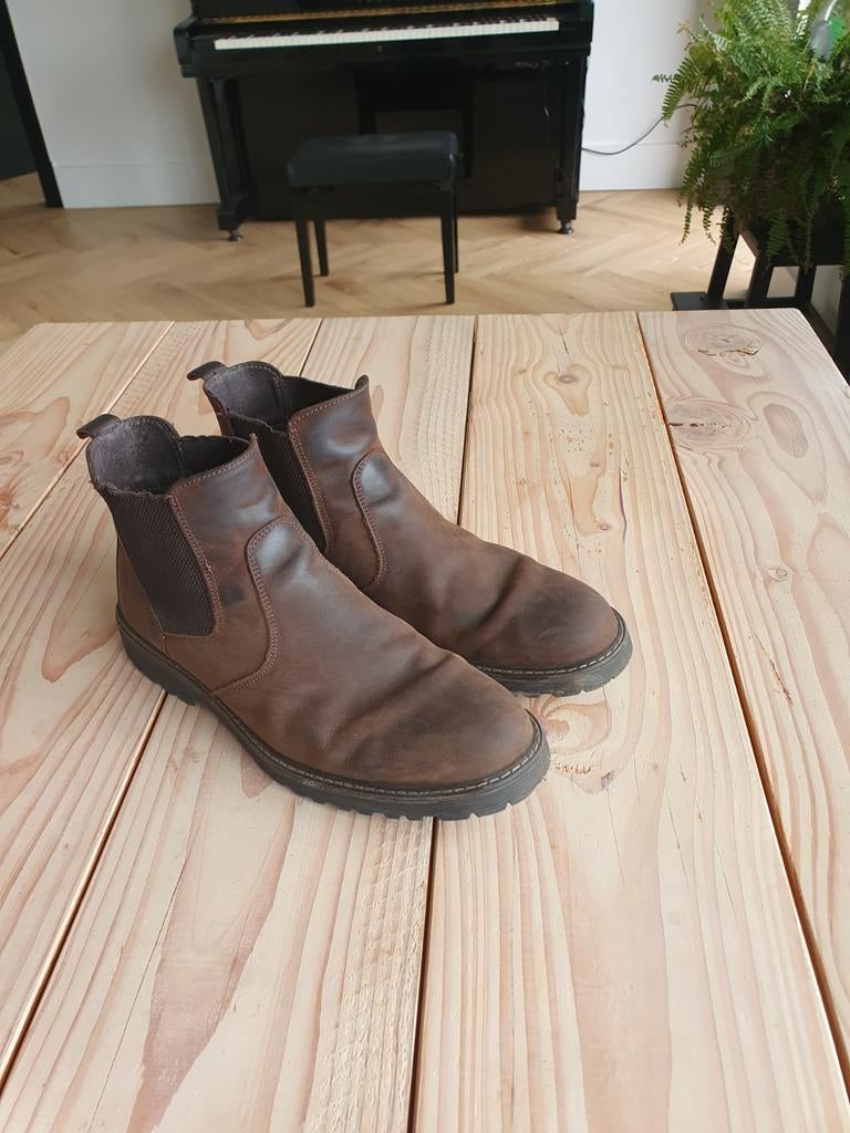 Leren herenshoenen 44 - Gratis, Bruin, Ophalen of Verzenden, Hush Puppies, Sneakers of Gympen