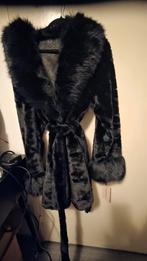 CoppERose Paris Zwarte Jas met Bontkraag - Nieuw!, Zwart, Maat 42/44 (L), Nieuw, Ophalen of Verzenden