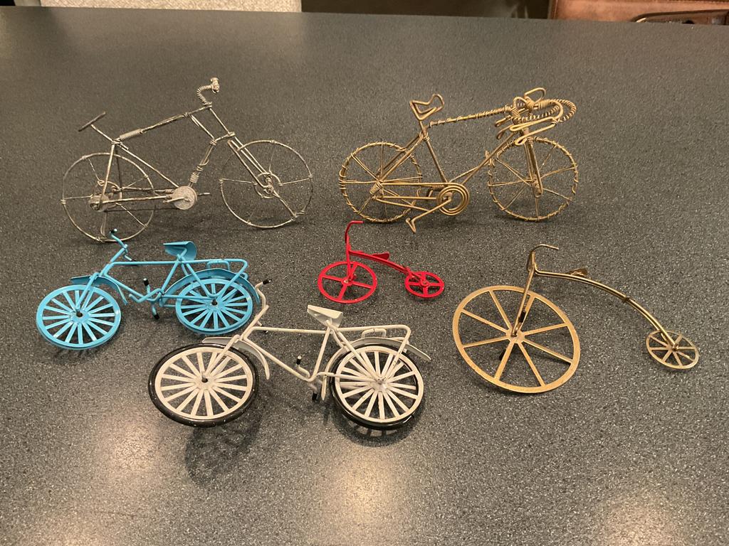 6 Kleine Fietsjes van metaal, Ophalen of Verzenden