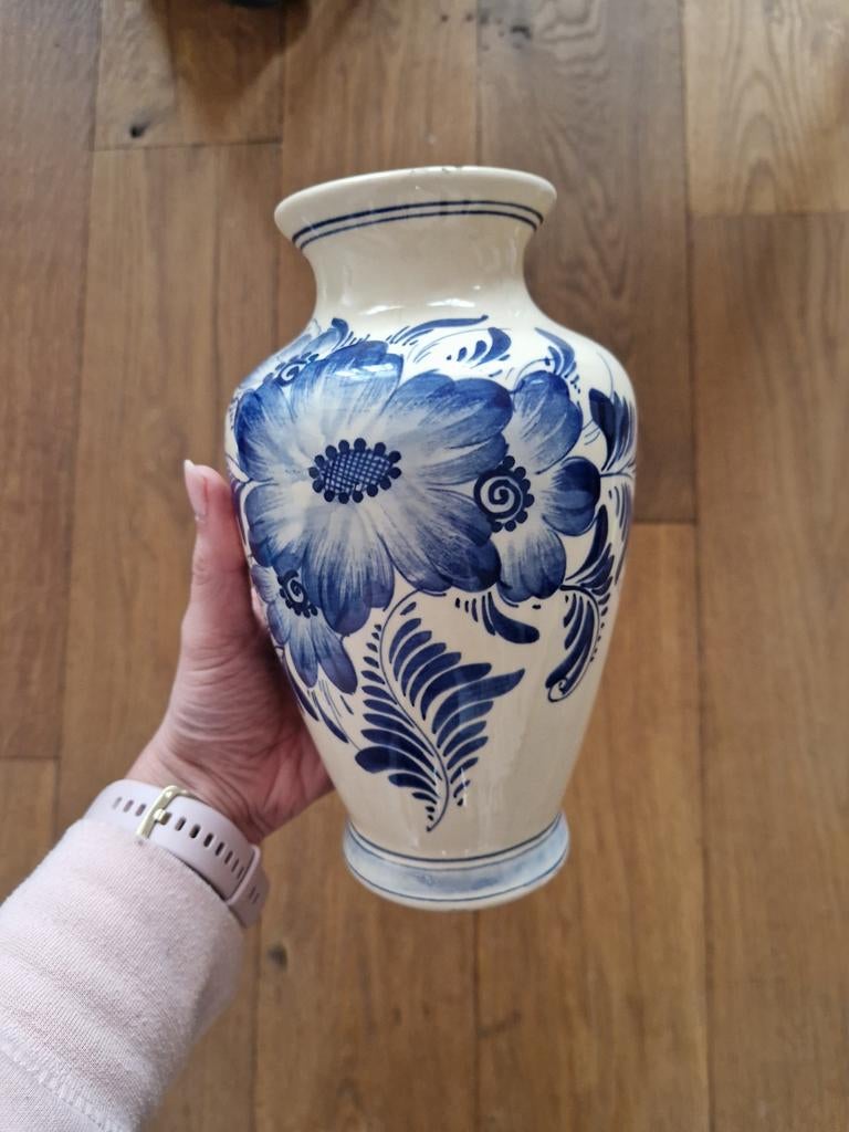 Delfts blauwe vaas antiek, Antiek en Kunst, Ophalen