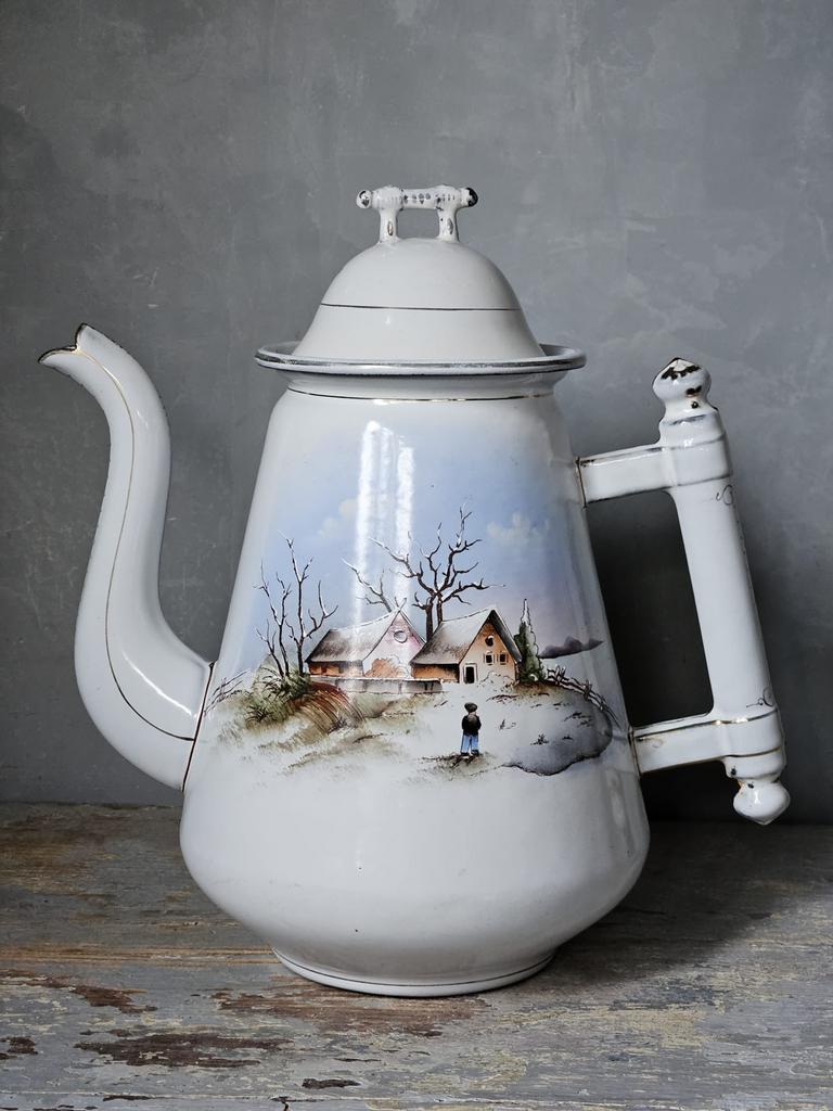 Emaille koffie pot, Ophalen of Verzenden