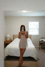 Lingerie set met nachtjapon - Wit, Ophalen of Verzenden, Wit, Nachtkleding