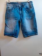 Manguun denim korte broek - Maat W34, Blauw, Ophalen of Verzenden, W33 - W34 (confectie 48/50), Gedragen
