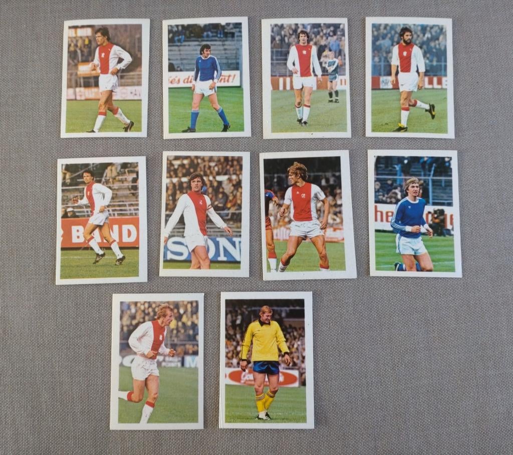 Ajax voetbalplaatjes - Vintage collectie, Verzamelen, Stickers, Verzenden, Gebruikt, Sport