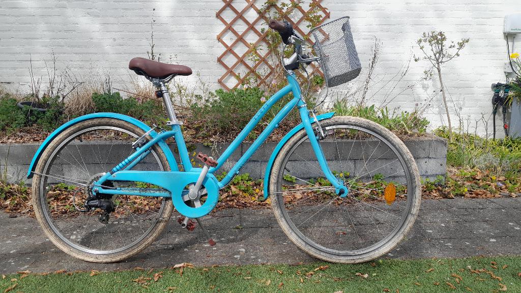 Kinderfiets Btwin elops 500 blauw, Ophalen, Gebruikt, 20 inch of meer, BTWIN