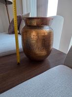 Dutchbone vaas 30cm, gehamerd metaal decoratieve vaas., Ophalen of Verzenden