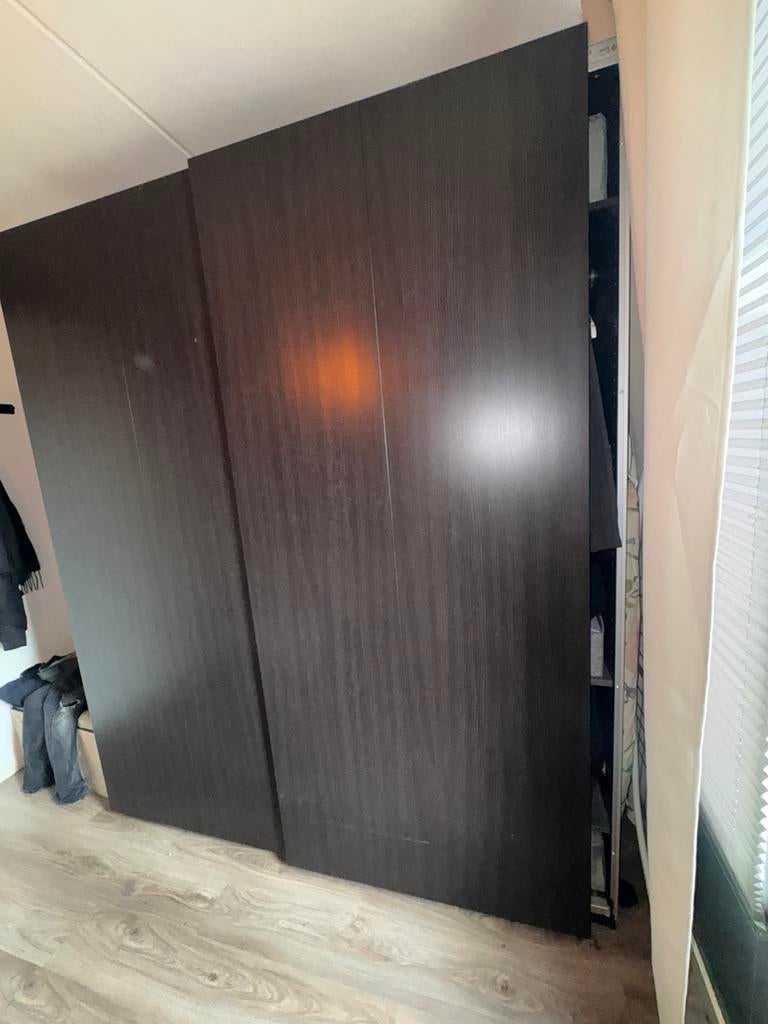 Pax kast donkerbruin/zwart, Ophalen, Zo goed als nieuw