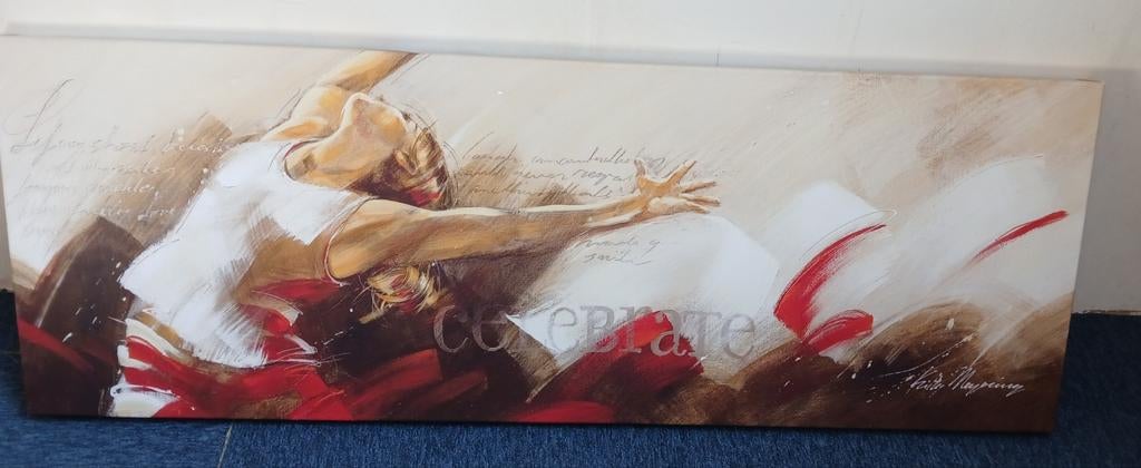 Schilderij "Celebrate" van Kitty Meijering - 56x164 cm, Ophalen of Verzenden