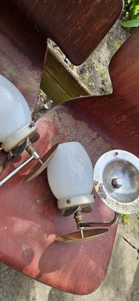 Vintage wandlampen set - set van 2, Ophalen of Verzenden