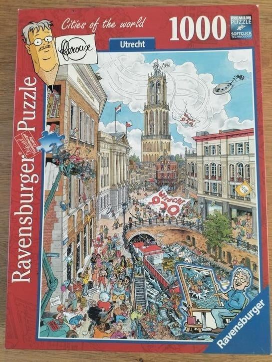 Puzzel Utrecht, Hobby en Vrije tijd, Ophalen of Verzenden, 500 t/m 1500 stukjes, Zo goed als nieuw, Legpuzzel