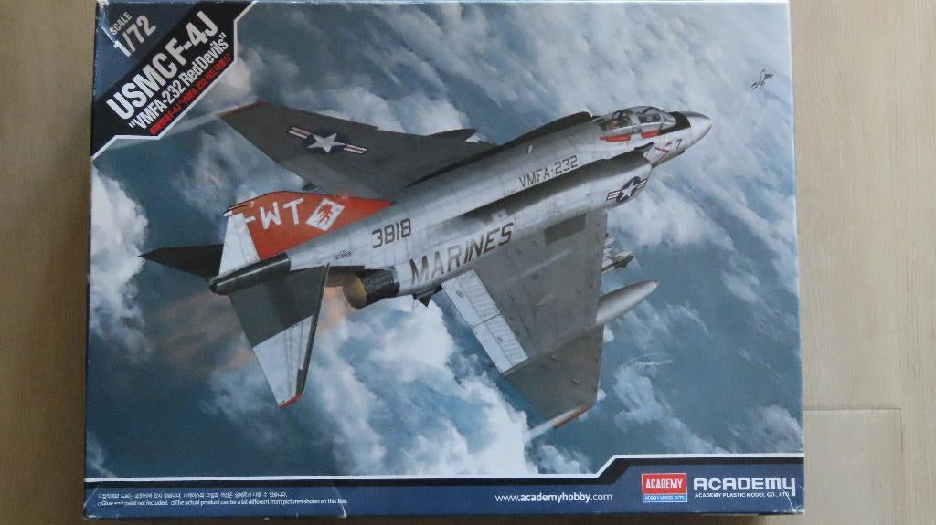 F-4J Phantom II USMC Red Devils Academy 1/72, Overige merken, 1:72 tot 1:144, Nieuw, Ophalen of Verzenden
