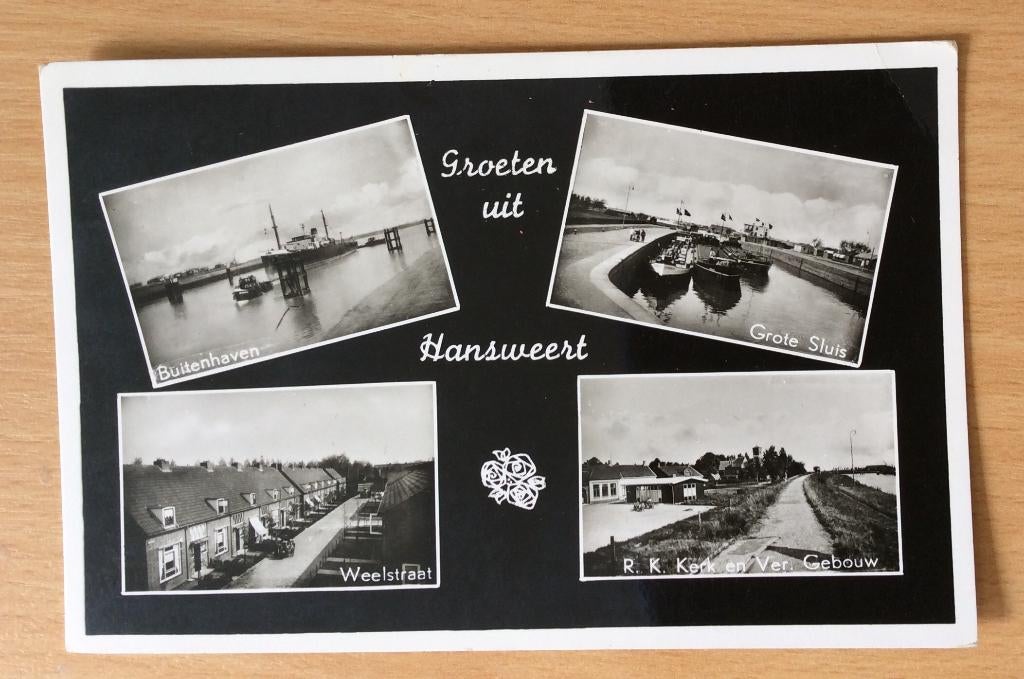 Hansweert, groeten uit, Ophalen of Verzenden, 1940 tot 1960, Gelopen, Zeeland