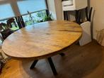 Mangohout eettafel rond 150cm tekoop, Ophalen, Zo goed als nieuw, Rond, 100 tot 150 cm