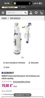 Geberit Universeel Binnenwerk met Drukknop voor Toilet, Ophalen of Verzenden, Nieuw, Toilet