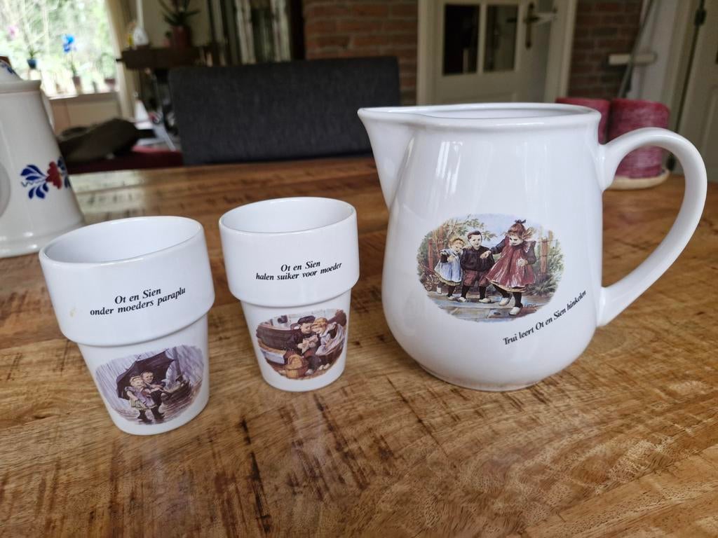 Ot en Sien kan plus bekers, Ophalen, Glas, Overige stijlen, Glas of Glazen