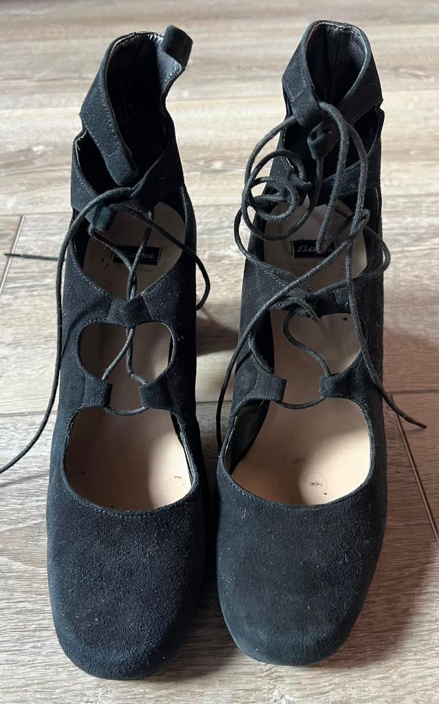 Italiaanse zwarte damensschoenen mt 40, Zwart, Ophalen of Verzenden, Schoenen met hoge hakken, Gedragen