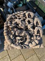 Antiek houtsnijwerk met vogels en bladeren balinees, Ophalen of Verzenden