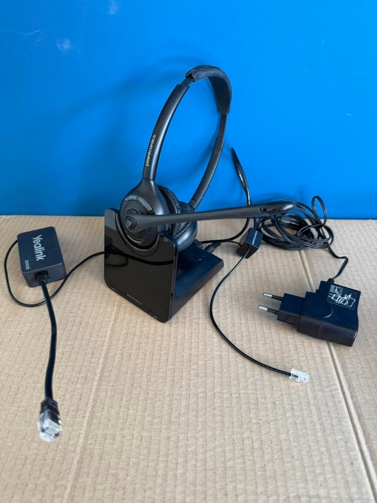 Plantronics CS520 draadloos headset + yealink EHS36, Computers en Software, Gebruikt, Ophalen of Verzenden, Draadloos, Over-ear