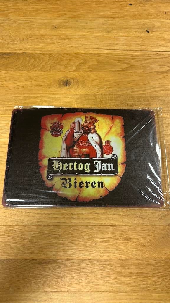 Hertog jan bier kroeg bord 30x20 cm nieuw zwart, Verzamelen, Biermerken, Ophalen of Verzenden, Reclamebord, Plaat of Schild, Overige merken