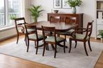 Prachtige klassieke mahoniehouten eettafel met zes stoelen, Ophalen