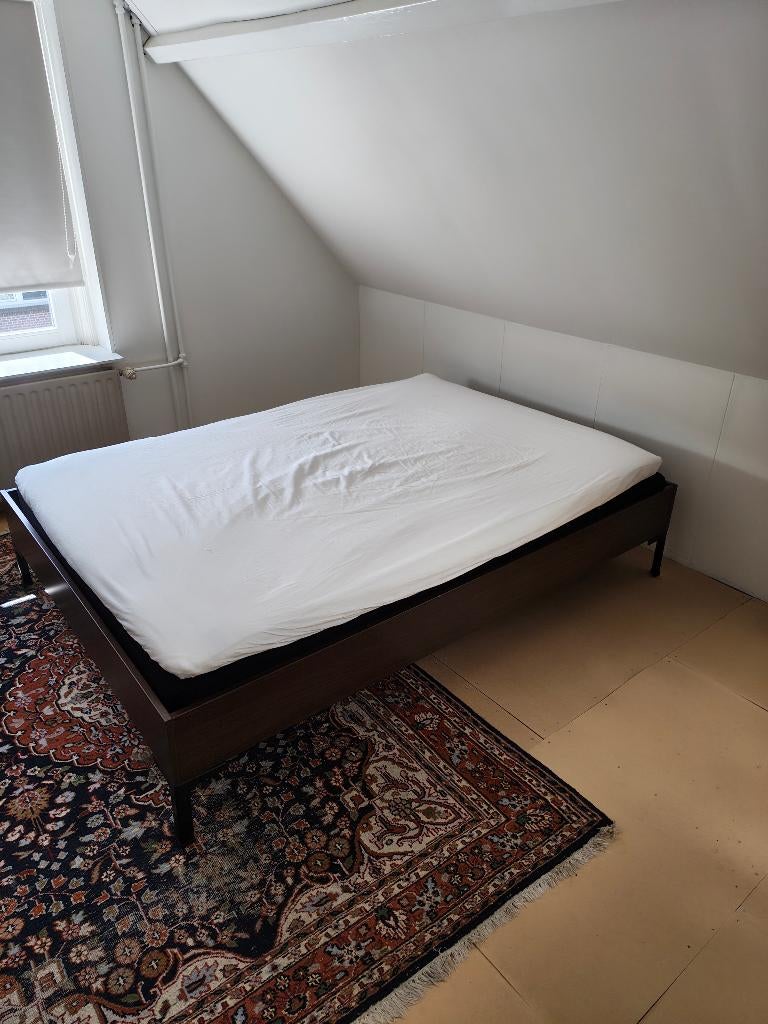Ikea bed 140 x 205, Ophalen, Bruin, Tweepersoons, 140 cm