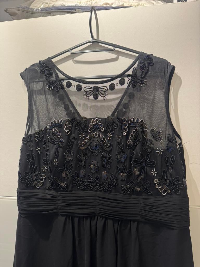 gala jurk, Galajurk, Zwart, Maat 46/48 (XL) of groter, Ophalen of Verzenden