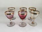 Zes vintage borrel glaasjes, Verzamelen, Glas en Borrelglaasjes, Ophalen of Verzenden, Zo goed als nieuw, Borrel- of Shotglas