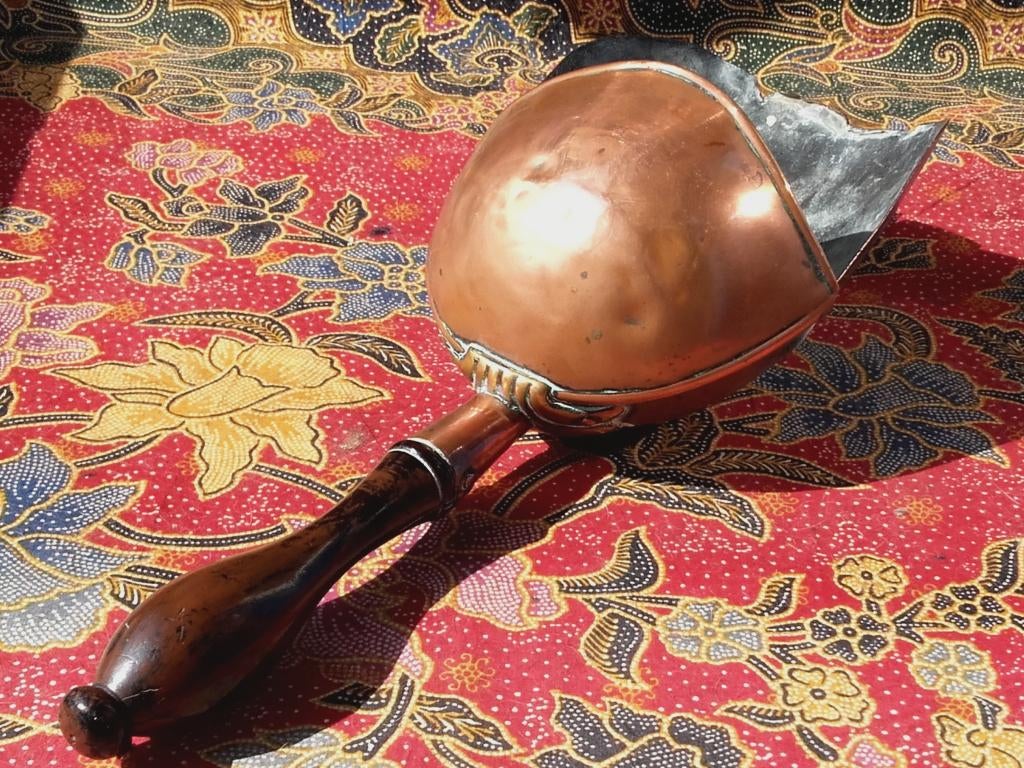 Originele antieke meelschep uit Engeland 37,5 cm. uit 1850., Antiek en Kunst, Ophalen of Verzenden